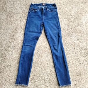 Mother Denim The Looker Ankle Fray Jeans in Invitation Only Size 25